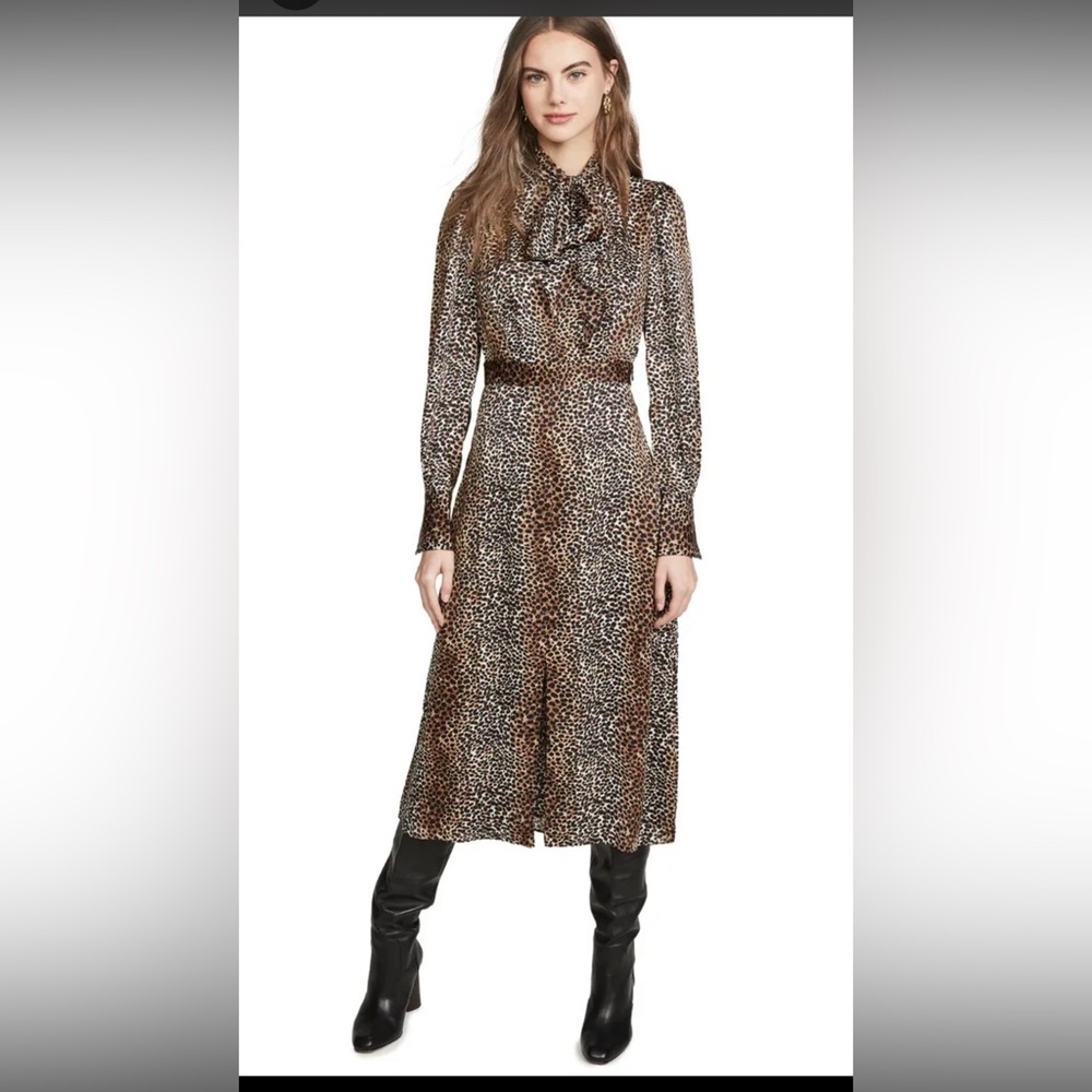 NWT Equipment Calanne leopard animal print dress 2